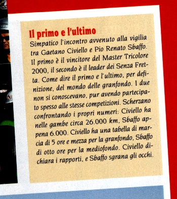 Ciclismo pag.291 Ottobre 2000 (88097 byte)