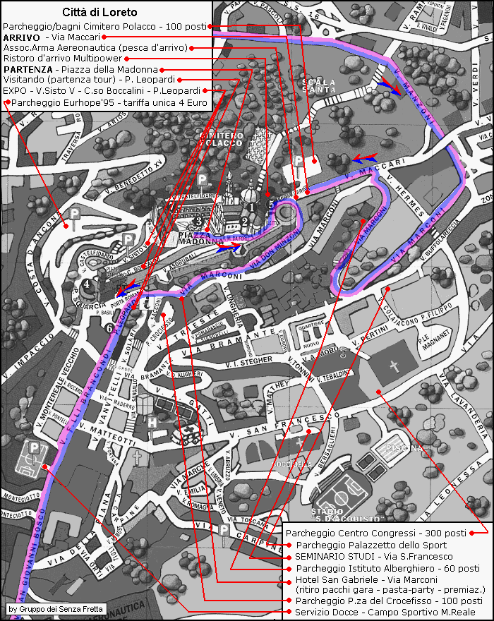 Pianta annotata della Citt di Loreto (234969 byte)