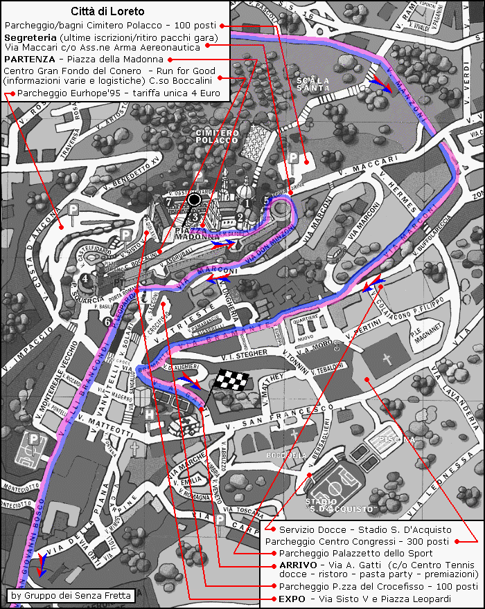 Pianta annotata della Citt di Loreto (253583 byte)